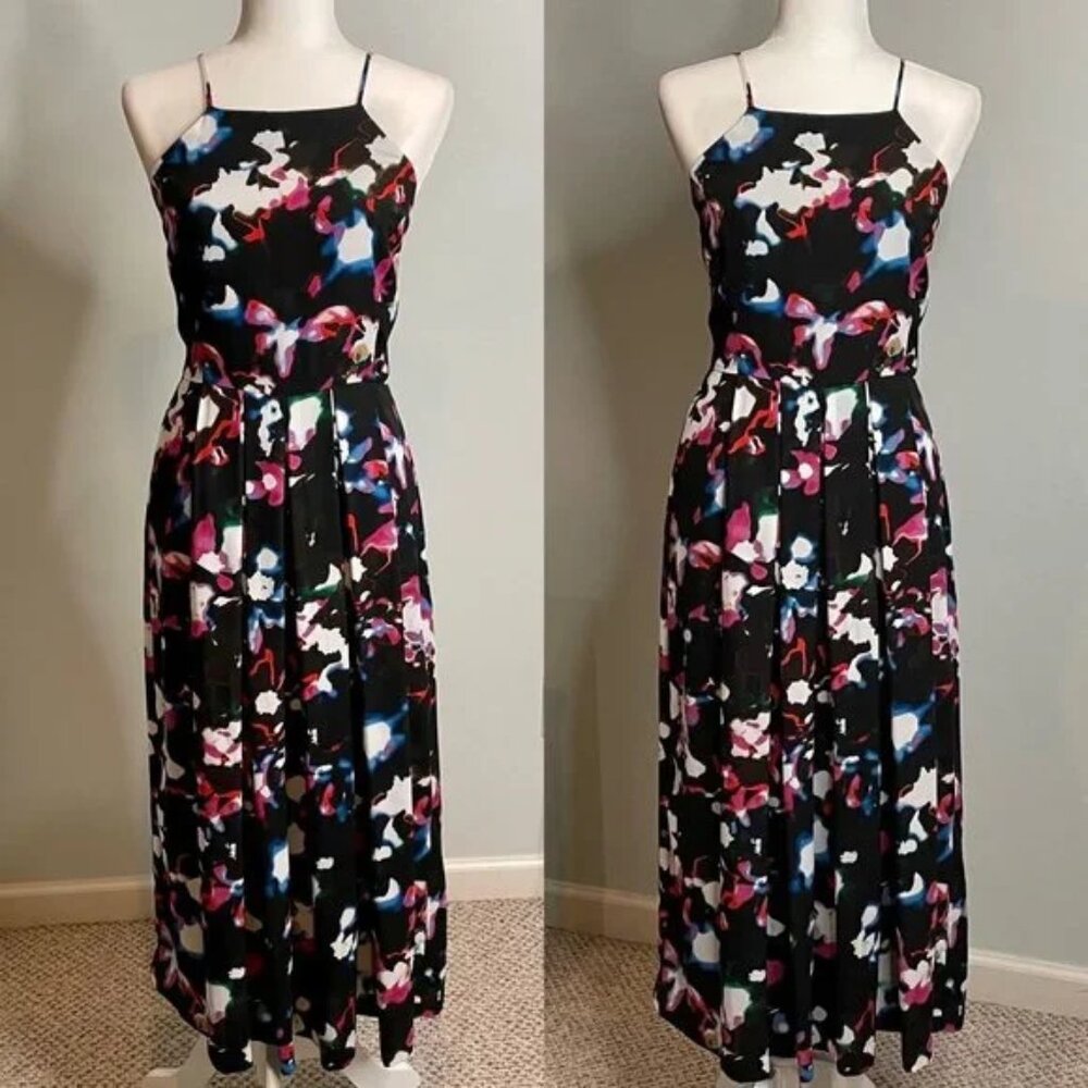 1.State Multi Color Floral Pleated Jumpsuit